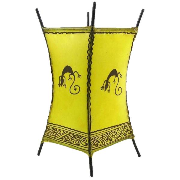 Simandra Orientalische Lampe Hennalampe marokkanische Lederlampe Tischleuchte Stehleuchte Carree Gecko 30 cm Kostenlose Rückgabe