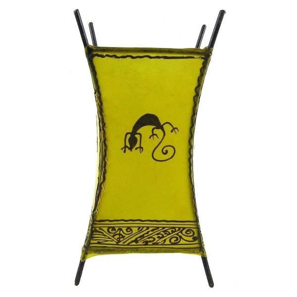 Simandra Orientalische Lampe Hennalampe marokkanische Lederlampe Tischleuchte Stehleuchte Carree Gecko 30 cm Kostenlose Rückgabe
