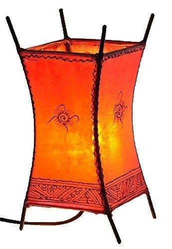 Simandra Orientalische Lampe Hennalampe marokkanische Lederlampe Tischleuchte Stehleuchte Carree Sonne 30 cm Begrenzte Freigabe