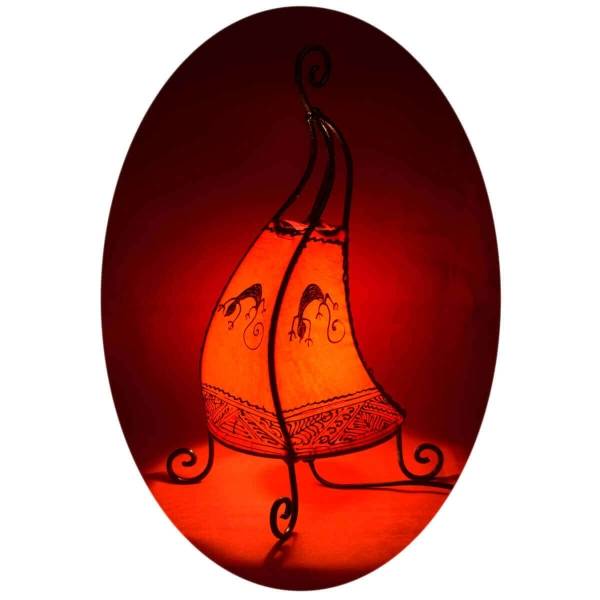 Simandra Orientalische Lampe Hennalampe marokkanische Lederlampe Tischleuchte Stehleuchte Coq Gecko 40 cm Letzte 3 Tage