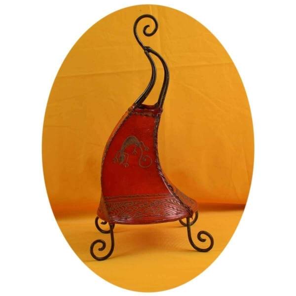 Simandra Orientalische Lampe Hennalampe marokkanische Lederlampe Tischleuchte Stehleuchte Coq Gecko 40 cm Letzte 3 Tage