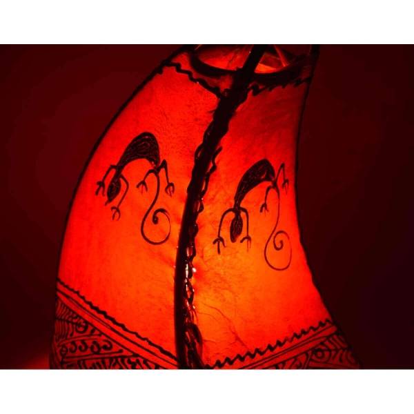 Simandra Orientalische Lampe Hennalampe marokkanische Lederlampe Tischleuchte Stehleuchte Coq Gecko 40 cm Letzte 3 Tage