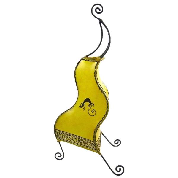 Simandra Orientalische Lampe Hennalampe marokkanische Lederlampe Tischleuchte Stehleuchte Essaouira Gecko 50 cm Neueste Stile