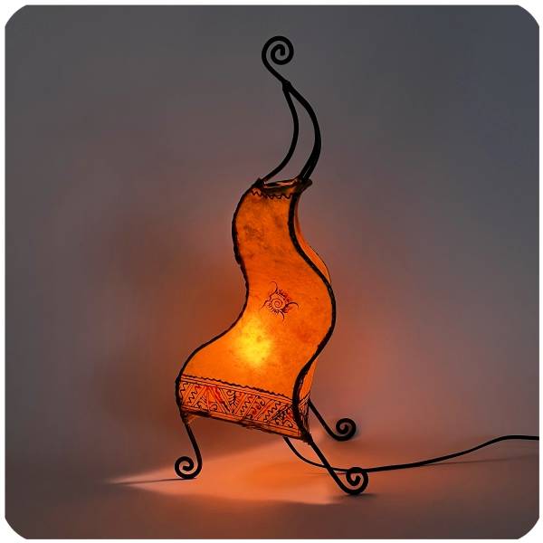 Simandra Orientalische Lampe Hennalampe marokkanische Lederlampe Tischleuchte Stehleuchte Essaouira Sonne 50 cm Letzte 2 Tage