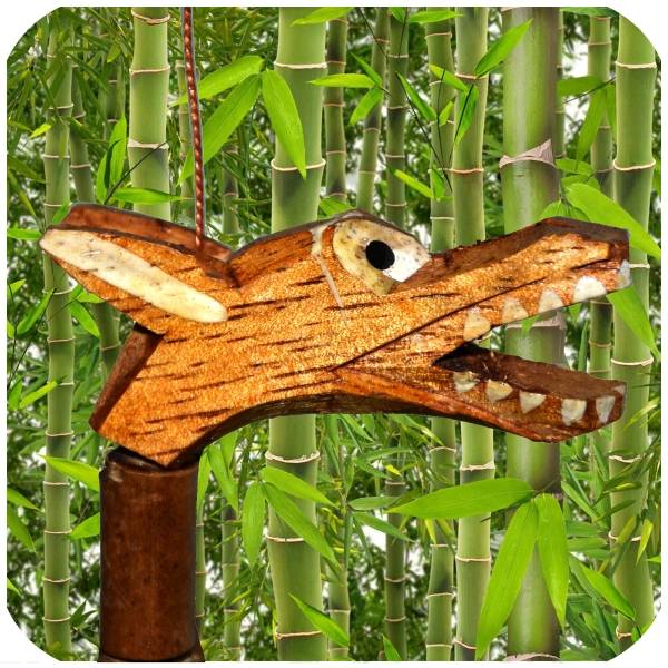 Simandra Drache Windspiel Mobile aus Kokosnuss Bambus und Holz handgefertigt Bis zu 60% Rabatt