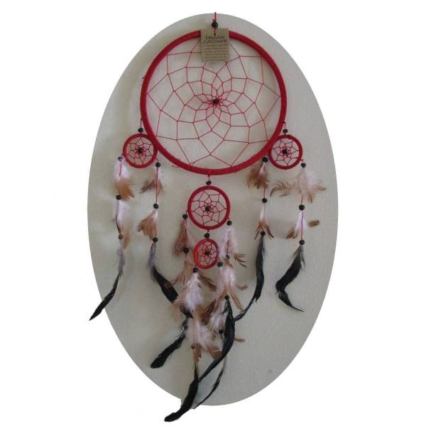 Simandra Traumfänger Dreamcatcher Federn Träume Geschenk Dekor Hängend Windspiel Raumharmonisierung 21 cm