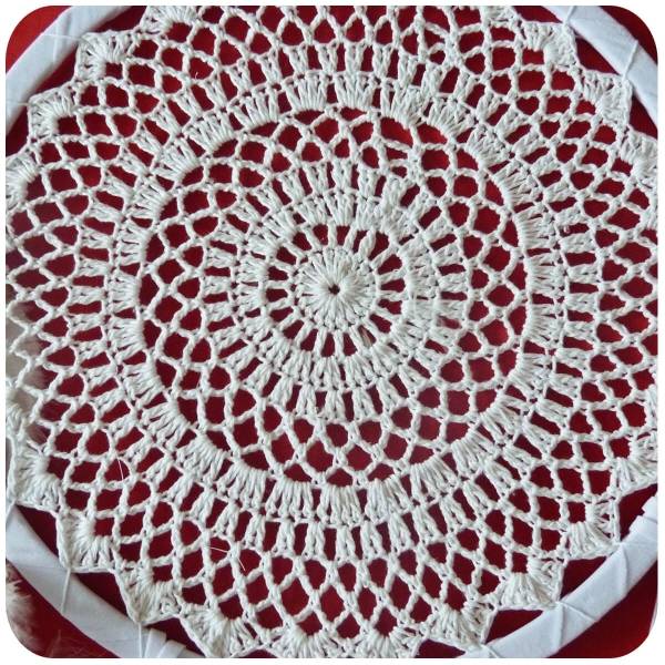 Simandra Traumfänger Dreamcatcher gehäkelt 60 cm lang Nur noch ein Tag übrig