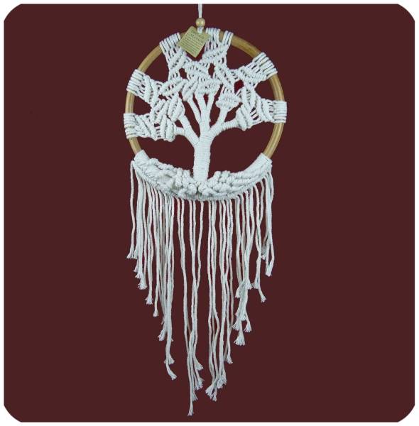 Simandra Traumfänger Dreamcatcher Lebensbaum Träume Windspiel Geschenk Deko Hängend weiß 28 x 80 cm Riesige Rabatte