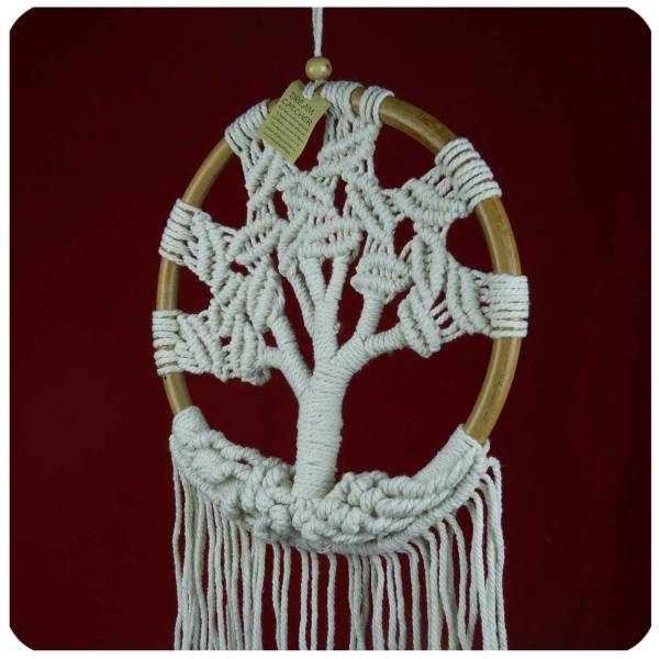 Simandra Traumfänger Dreamcatcher Lebensbaum Träume Windspiel Geschenk Deko Hängend weiß 28 x 80 cm Riesige Rabatte