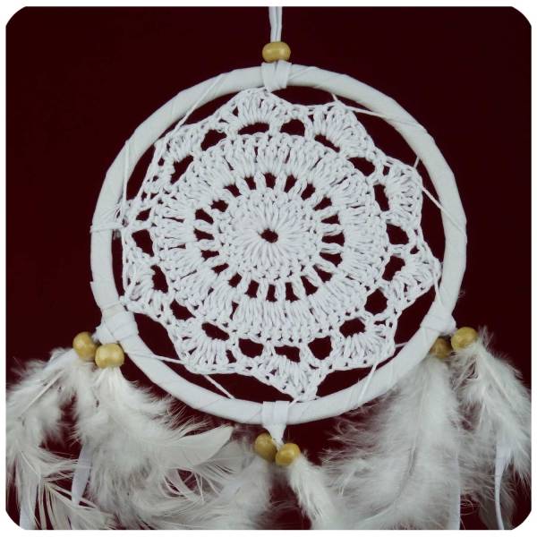 Simandra Traumfänger Dreamcatcher Windspiel Federn Träume Geschenk Deko Hängend gehäkelt 11 cm 50% Rabatt mit kostenlosem Versand