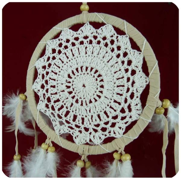 Simandra Traumfänger Dreamcatcher Windspiel Federn Träume Geschenk Deko Hängend gehäkelt 16 cm Clearance-Verkauf