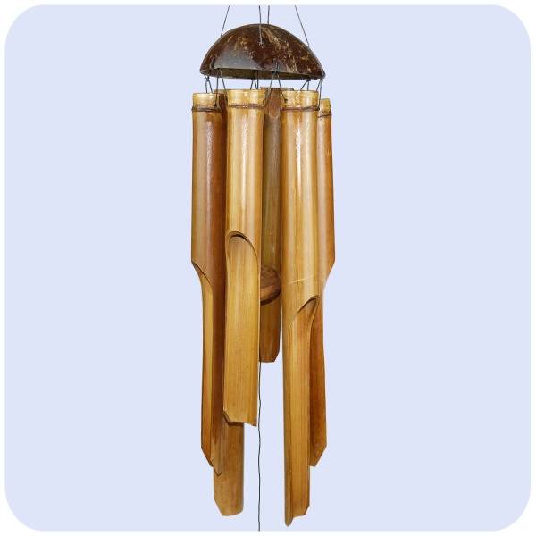 Simandra Windspiel Klang-Spiel Bambus Deko Mobile Klangröhren Entspannung Garten Türglocke Feng Shui 30 cm 50% Rabatt für begrenzte Zeit