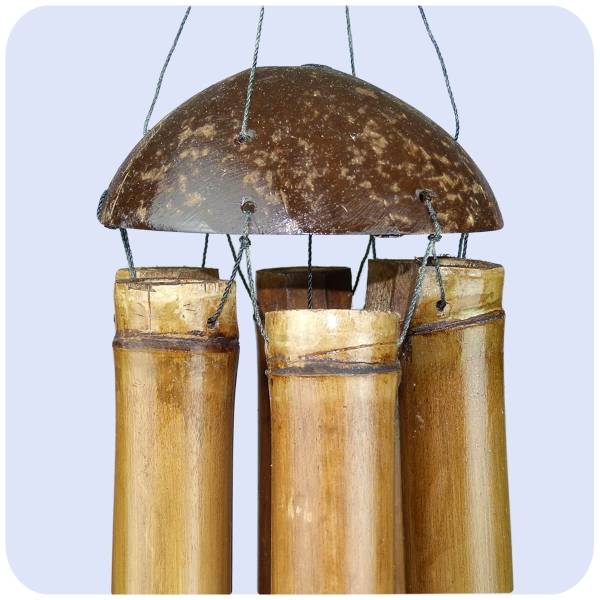 Simandra Windspiel Klang-Spiel Bambus Deko Mobile Klangröhren Entspannung Garten Türglocke Feng Shui 30 cm 50% Rabatt für begrenzte Zeit