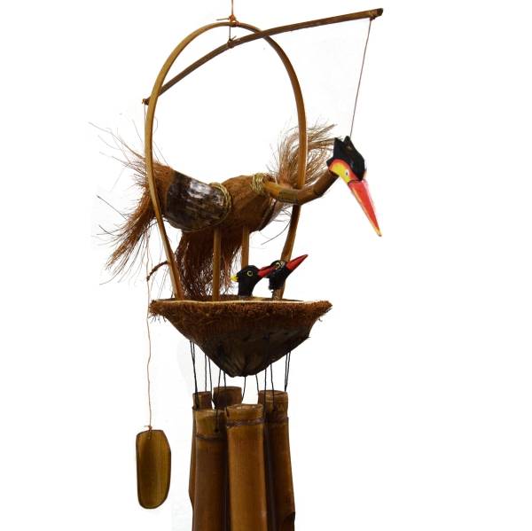 Simandra Windspiel Klangspiel Bambus Mobile Türglocke Feng Shui Kranich mit Kindern Hotsell
