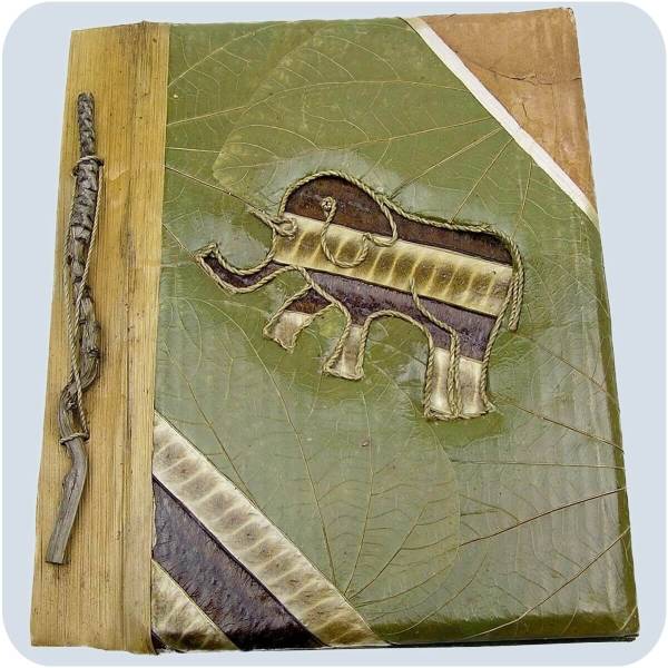 Simandra Handgemachtes Notizbuch Gästebuch Erinnerungen Buch handgefertigt Kunsthandwerk Adressbuch Natur 22 x 17 cm mittel