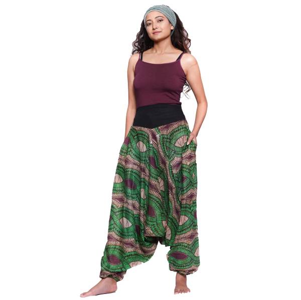 Simandra Haremshose Pumphose Freizeit Goa Yoga Baggy Pluder Aladin-Hose Baumwolle Sarouel bunt Khadija Blitzverkäufe