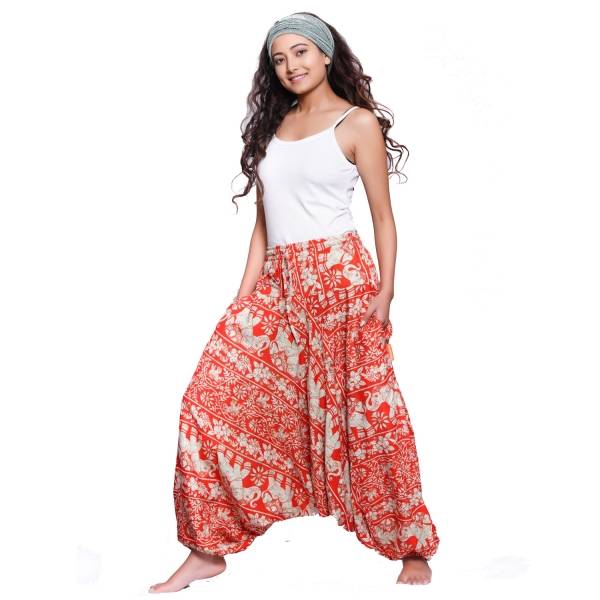 Simandra Haremshose Pumphose Freizeit Goa Yoga Baggy Pluder Aladin-Hose Rayon Sarouel Elefant Kostenloser Versand