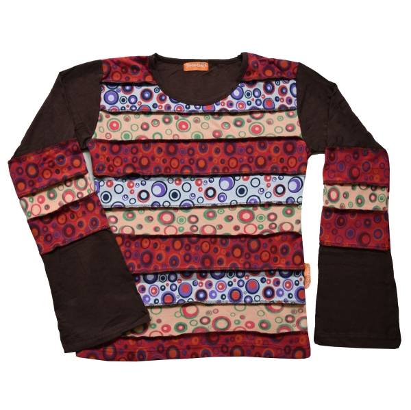 Simandra Langarm Shirt Kringel 100% Baumwolle handgefertigte Mode für Individualisten Sonderangebot
