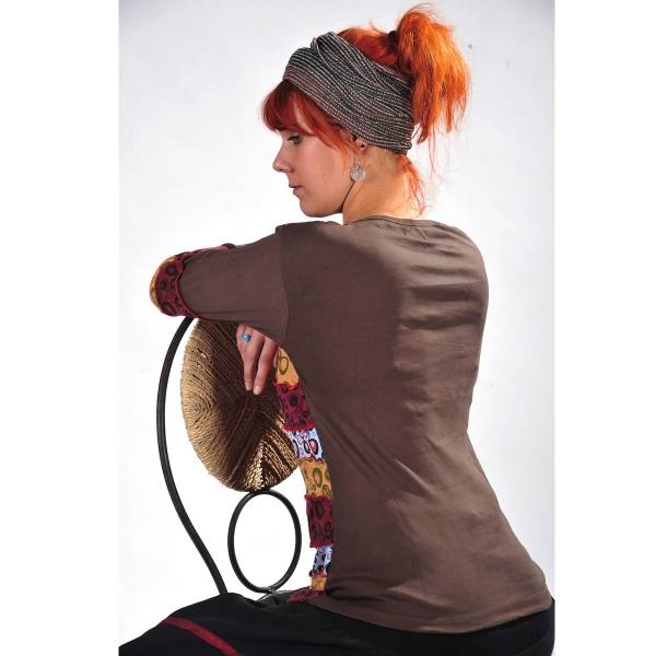 Simandra Langarm Shirt Kringel 100% Baumwolle handgefertigte Mode für Individualisten Sonderangebot