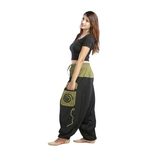 Simandra Haremshose Pumphose Aladinhose Pluderhose Yoga Goa Sarouel Baggy Aladin Freizeithose Damen