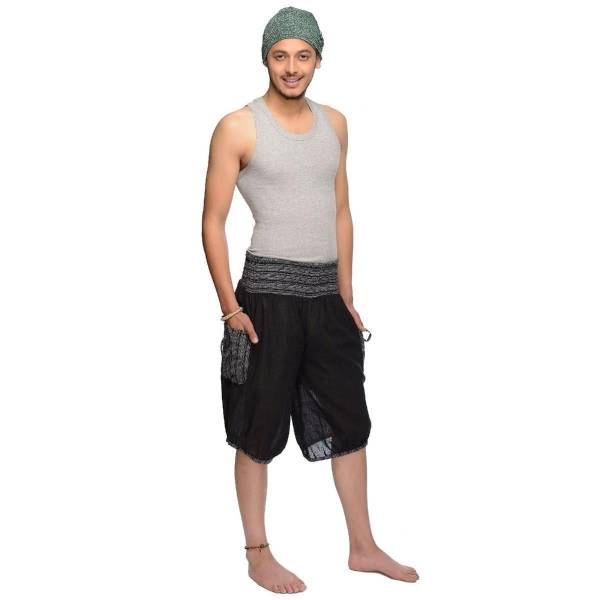 Simandra Haremshose Shorts Bermuda Jogginghose Sweathose Freizeithose Trainingshose gesmokt Varkala Herren