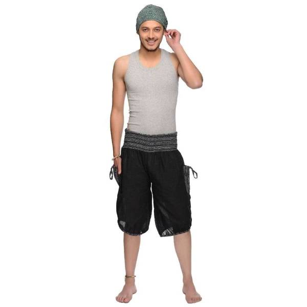 Simandra Haremshose Shorts Bermuda Jogginghose Sweathose Freizeithose Trainingshose gesmokt Varkala Herren Exklusivangebot