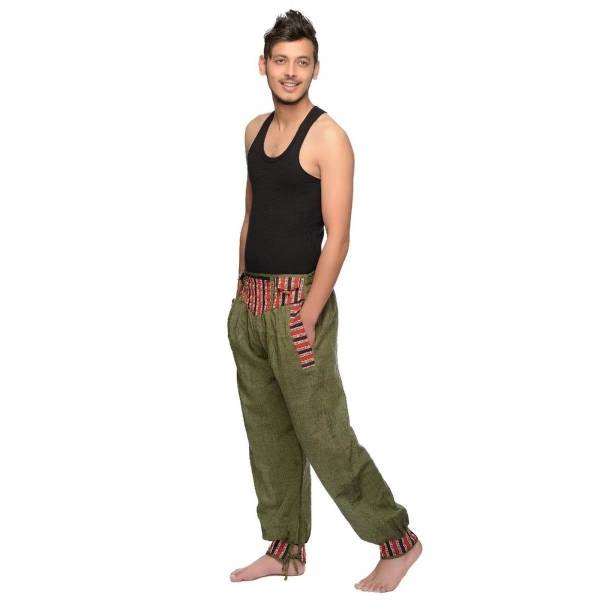 Simandra Haremshose Thamel Freizeithose mit breitem gewebtem Bund Fischerhose für Herren Preisnachlass