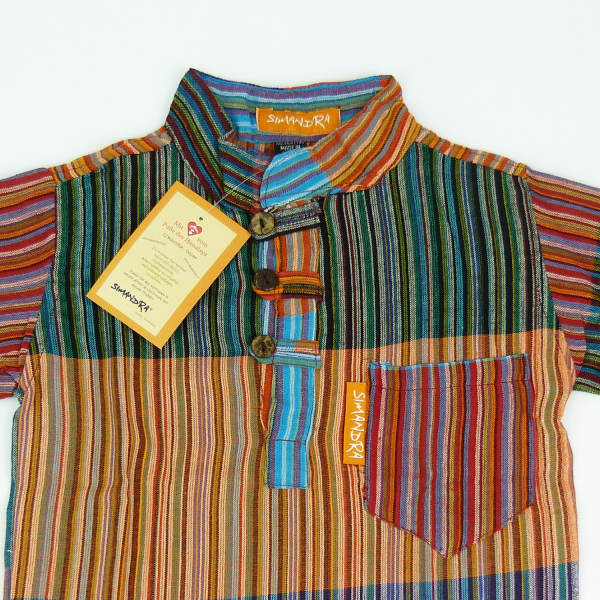 Simandra Kinder Patchworkhemd "Karna" von - Hemd im Mittelalter-Stil Vatertagsangebot