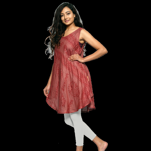 Simandra Kleid "Om" - leichtes Sommerkleid - ärmelloses Ethno Kleid aus feiner Baumwolle