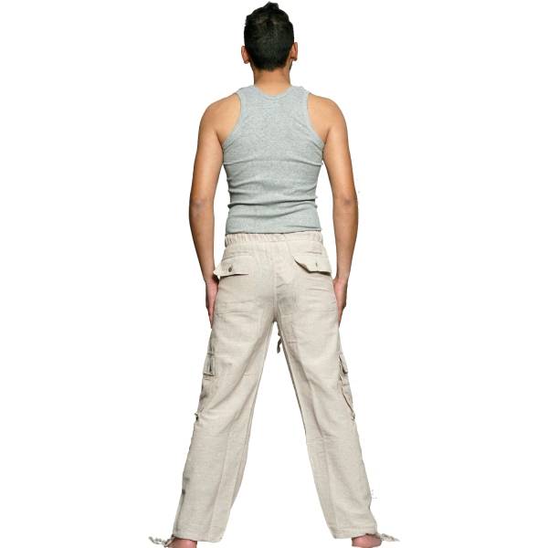 Simandra Cargo-Hose aus Baumwolle - Arbeitshose im Cargo-Stil mit Gummibund - Hose mit vielen Taschen - Freizeithose mit geradem Bein Exklusive Angebote