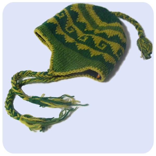 Simandra Strickmütze Bindemütze Wollmütze Winter Mütze mit lange Bänder aus Wolle, weichem Fleece Innenfutter