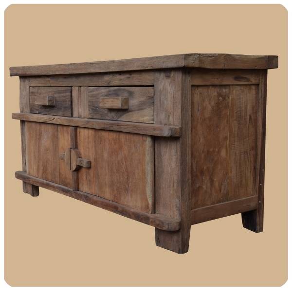 Simandra Alt-Teak Kommode I Massivholz-Möbel I Modell: Borneo 3 Bis zu 65% Rabatt