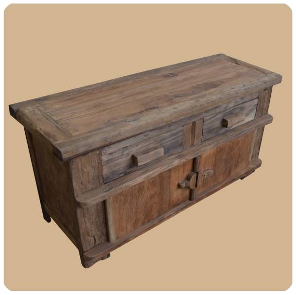 Simandra Alt-Teak Kommode I Massivholz-Möbel I Modell: Borneo 3 Bis zu 65% Rabatt