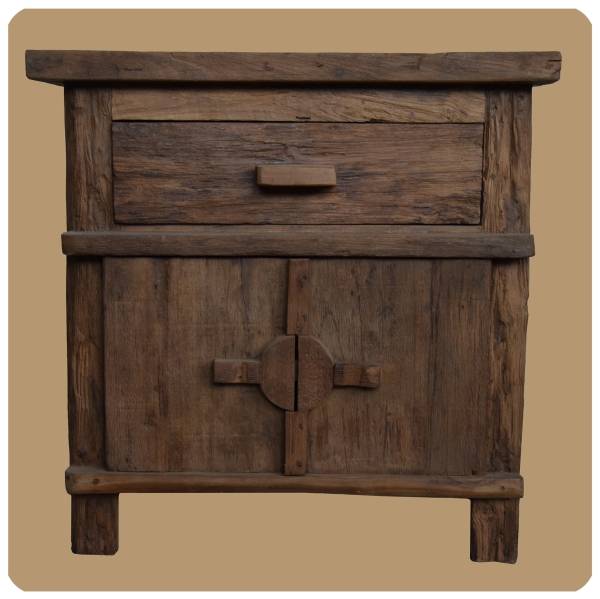 Simandra Altholz Kommode Pur Antik 1 Recycling Teak Holz massiv absolutes Unikat