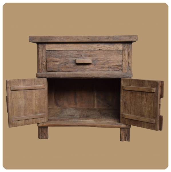 Simandra Altholz Kommode Pur Antik 1 Recycling Teak Holz massiv absolutes Unikat Sonderangebot der Fabrik