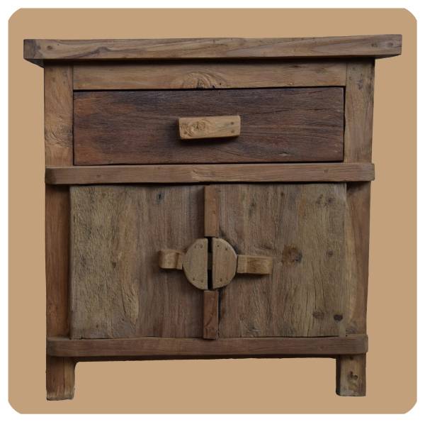 Simandra Altholz Kommode Pur Antik 3 Recycling Teak Holz massiv absolutes Unikat