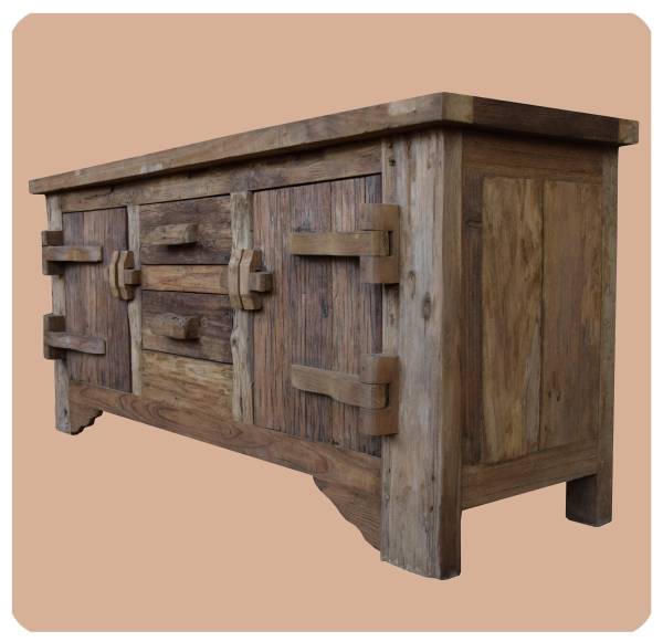 Simandra Altholz Kommode Lombok Vintage Massiv Teakholz Möbel Handarbeit Antik 3 Riesige Rabatte