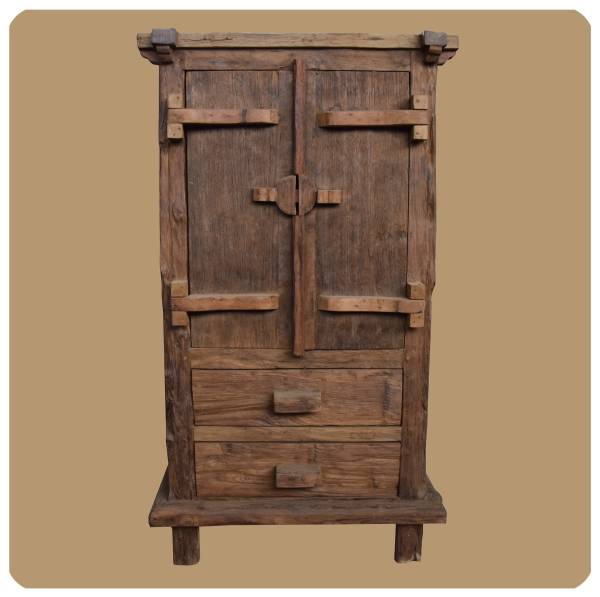 Simandra Altholz Schrank Moyo 1 aus Recycling Teak Holz massiv