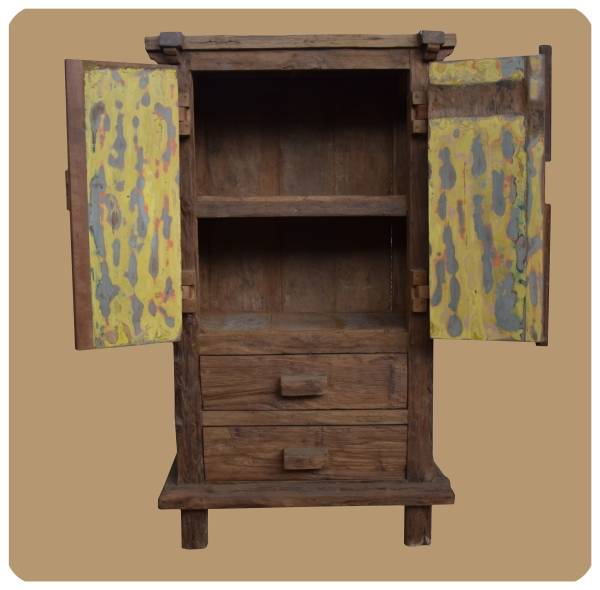 Simandra Altholz Schrank Moyo 1 aus Recycling Teak Holz massiv 50% Rabatt mit kostenlosem Versand