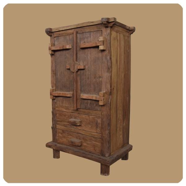 Simandra Altholz Schrank Moyo 1 aus Recycling Teak Holz massiv 50% Rabatt mit kostenlosem Versand
