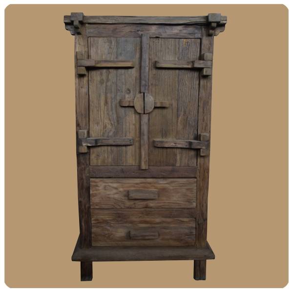 Simandra Altholz Schrank Moyo 2 aus Recycling Teak Holz massiv