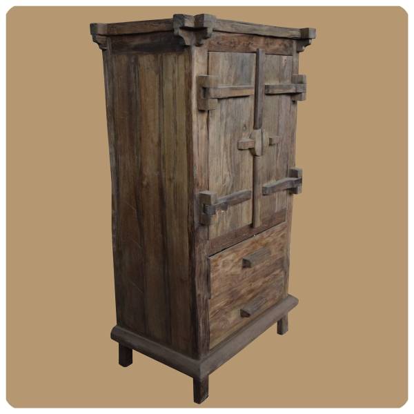 Simandra Altholz Schrank Moyo 2 aus Recycling Teak Holz massiv Clearance-Verkauf