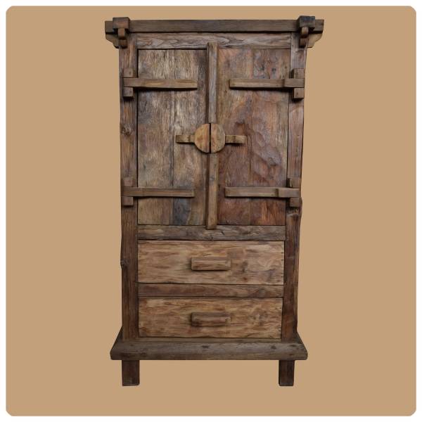 Simandra Altholz Schrank Moyo 3 aus Recycling Teak Holz massiv
