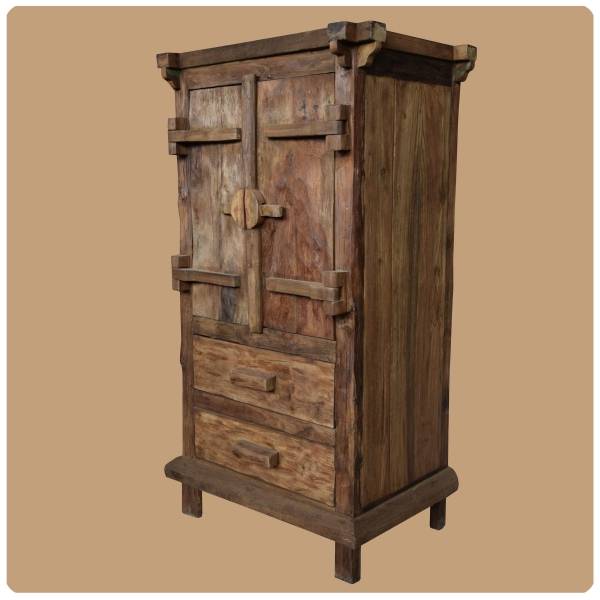 Simandra Altholz Schrank Moyo 3 aus Recycling Teak Holz massiv Kostenloser Versand international