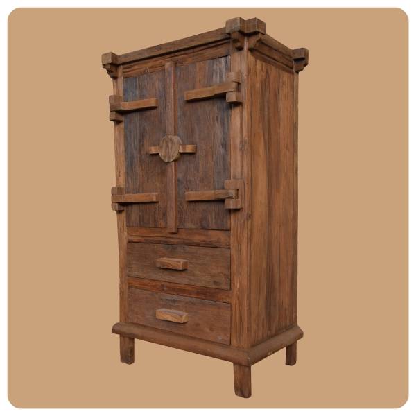 Simandra Altholz Schrank Moyo 4 aus Recycling Teak Holz massiv