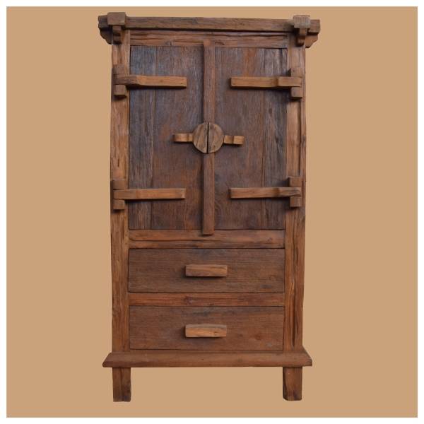 Simandra Altholz Schrank Moyo 4 aus Recycling Teak Holz massiv Fabrikladen