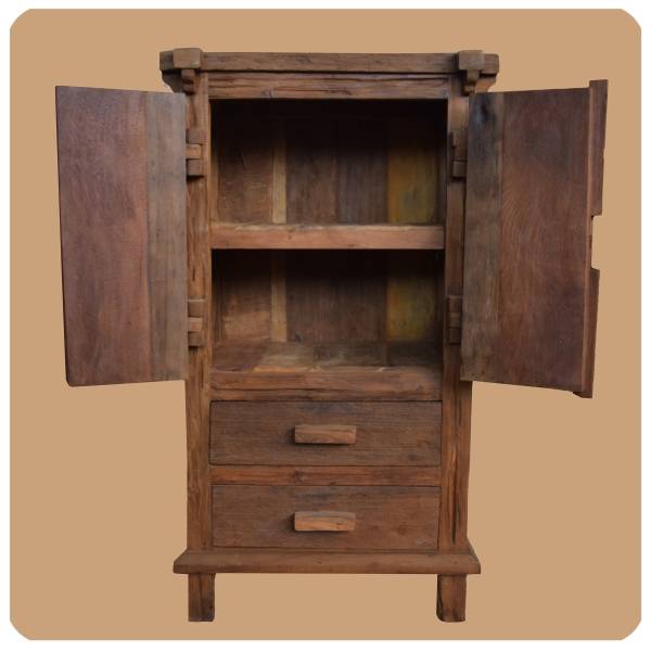 Simandra Altholz Schrank Moyo 4 aus Recycling Teak Holz massiv Fabrikladen