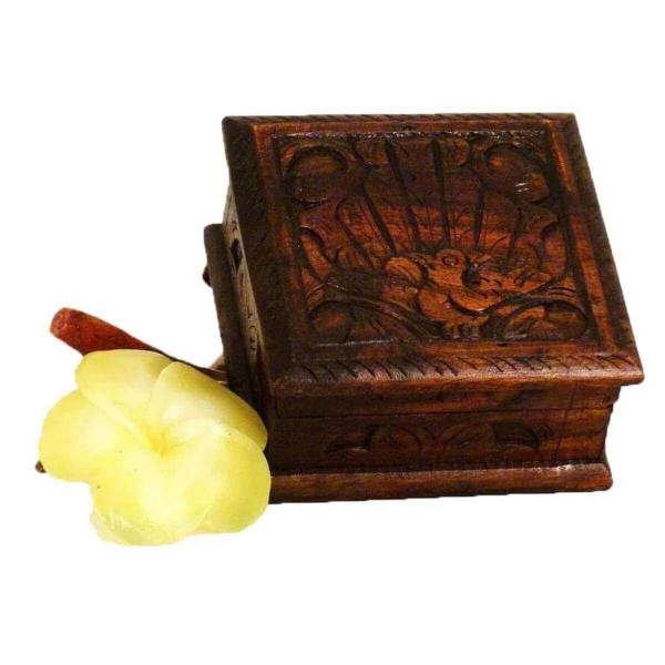 Simandra Holz Schatulle Dose Schmuckdose Holzschachtel Kunsthandwerk Holzdose Holzschatulle Kiste Viereckig