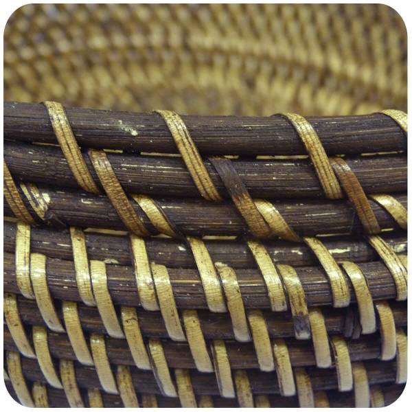 Simandra Korbschale mit Deckel aus 100% Ata, Rattan Palme, dekorative Unikate Korb-schale Holz-korb Handarbeit natur rund 33x20 cm Online