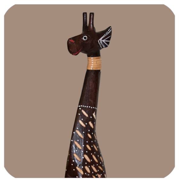 Simandra Holz Figur afrikanische Skulptur Holzfigur Afrika Deko Giraffe 3er Set Angebote